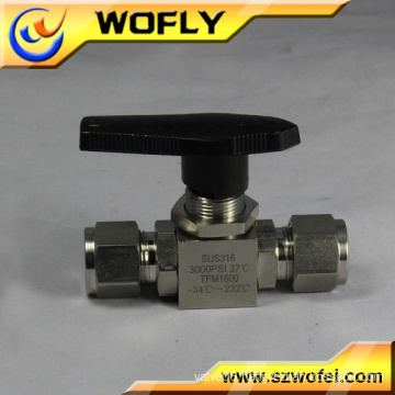 6000 psi ss316 manual ball valve for industrial gas system
